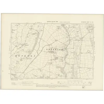 1903 Map of Devonshire LIX.SW, 1906 Print