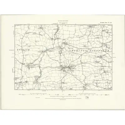 1887 Map of Devonshire LV.NE, 1888 Print