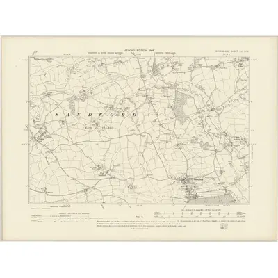 1903 Map of Devonshire LV.SW, 1906 Print