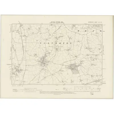 1903 Map of Devonshire LVI.SE, 1906 Print
