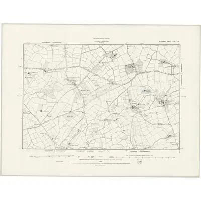 1887 Map of Devonshire LVII.NE, 1888 Print