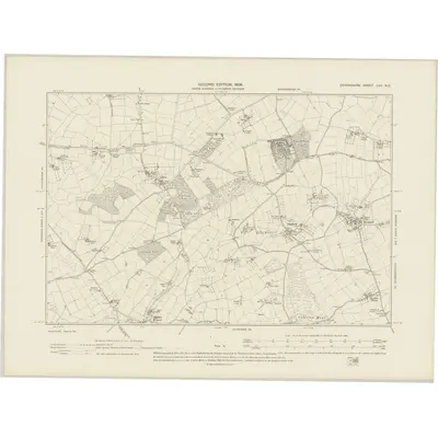 1903 Map of Devonshire LVII.NE, 1906 Print