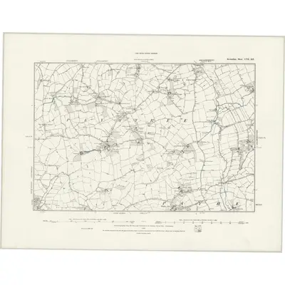 1887 Map of Devonshire LVII.SE, 1888 Print