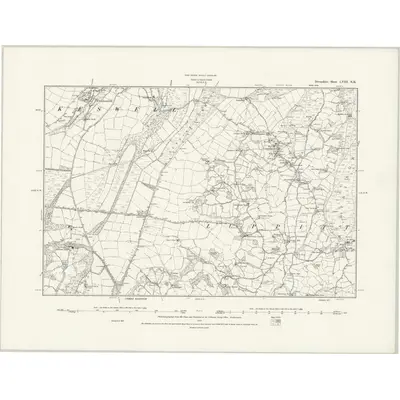 1887 Map of Devonshire LVIII.NE, 1888 Print