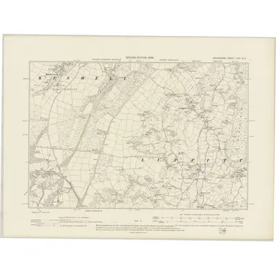 1903 Map of Devonshire LVIII.NE, 1906 Print