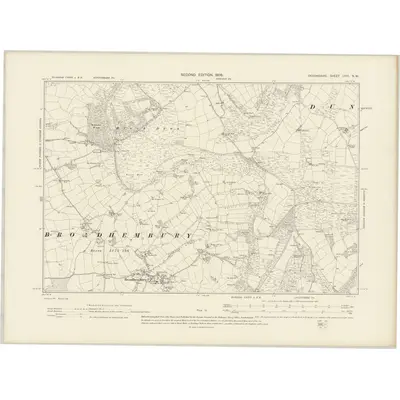 1903 Map of Devonshire LVIII.NW, 1906 Print