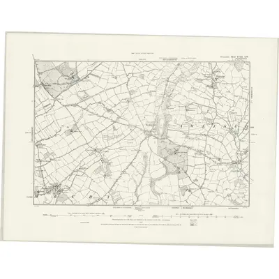 1887 Map of Devonshire LVIII.SW, 1888 Print
