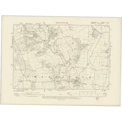 1903 Map of Devonshire LX.NW, 1906 Print