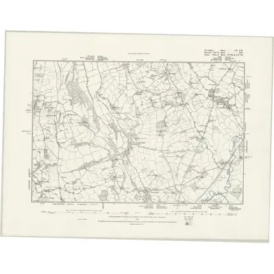 1887 Map of Devonshire LX.SW, 1889 Print
