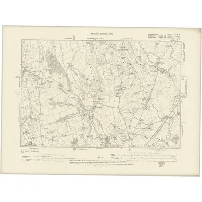 1903 Map of Devonshire LX.SW, 1906 Print