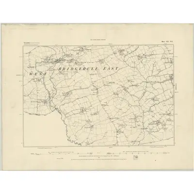 1883 Map of Devonshire LXI.NE, 1884 Print