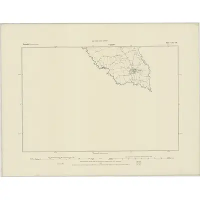 1883 Map of Devonshire LXI.SE, 1884 Print