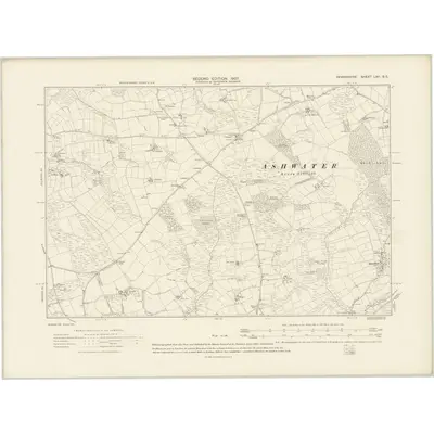 1905 Map of Devonshire LXII.SE, 1907 Print