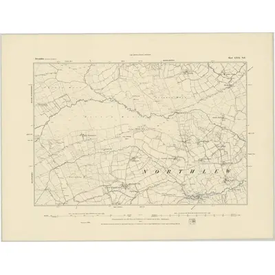 1884 Map of Devonshire LXIII.NE