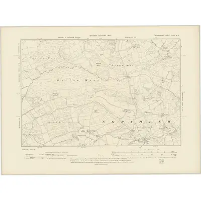 1905 Map of Devonshire LXIII.NE, 1907 Print