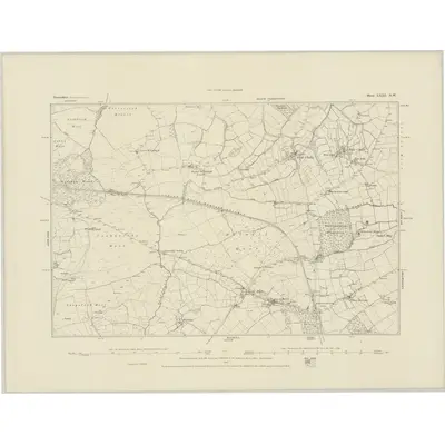 1883 Map of Devonshire LXIII.NW, 1884 Print