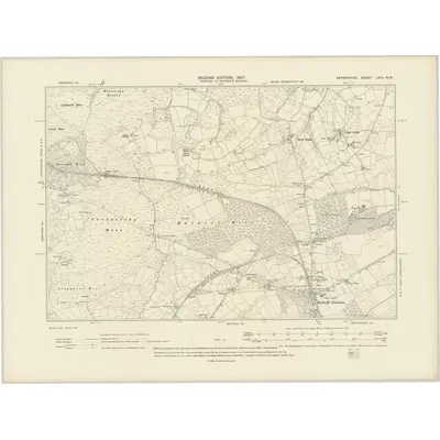 1905 Map of Devonshire LXIII.NW, 1907 Print