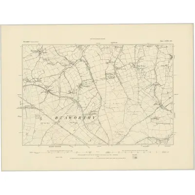1884 Map of Devonshire LXIII.SE
