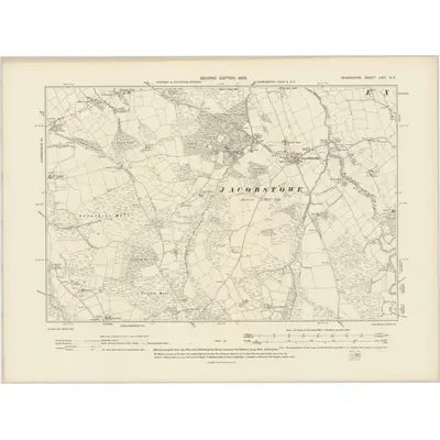 1904 Map of Devonshire LXIV.NE, 1906 Print