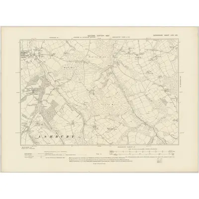 1904 Map of Devonshire LXIV.SW, 1907 Print