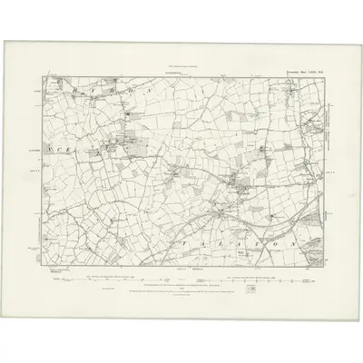 1887 Map of Devonshire LXIX.NE, 1888 Print