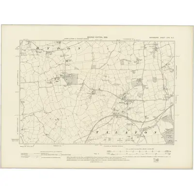 1903 Map of Devonshire LXIX.NE, 1906 Print