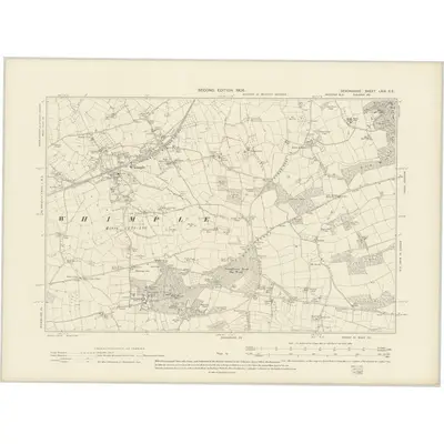 1903 Map of Devonshire LXIX.SE, 1906 Print