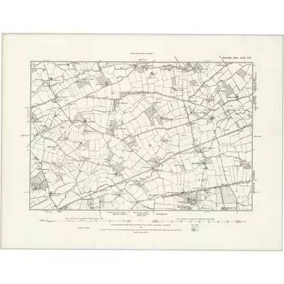 1887 Map of Devonshire LXIX.SW, 1888 Print