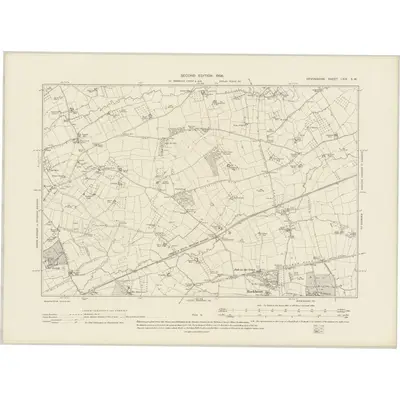1903 Map of Devonshire LXIX.SW, 1906 Print