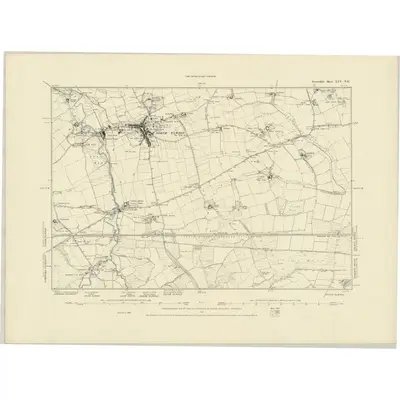 1886 Map of Devonshire LXV.NE, 1887 Print