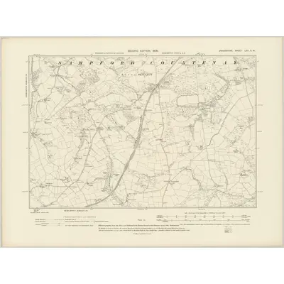 1904 Map of Devonshire LXV.SW, 1906 Print