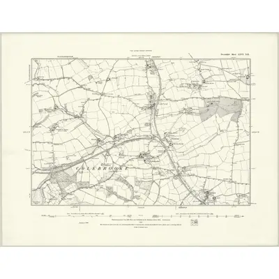 1886 Map of Devonshire LXVI.NE, 1888 Print