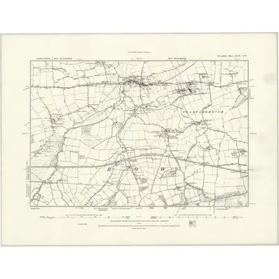 1886 Map of Devonshire LXVI.NW, 1888 Print
