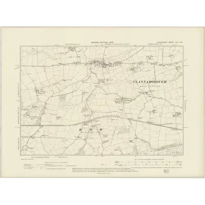 1904 Map of Devonshire LXVI.NW, 1906 Print