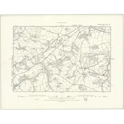 1886 Map of Devonshire LXVI.SE, 1888 Print