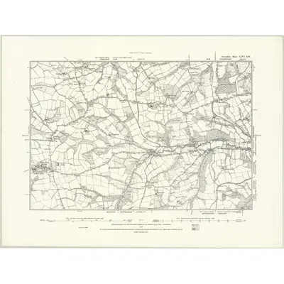 1886 Map of Devonshire LXVI.SW, 1888 Print