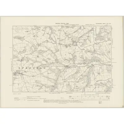 1904 Map of Devonshire LXVI.SW, 1906 Print