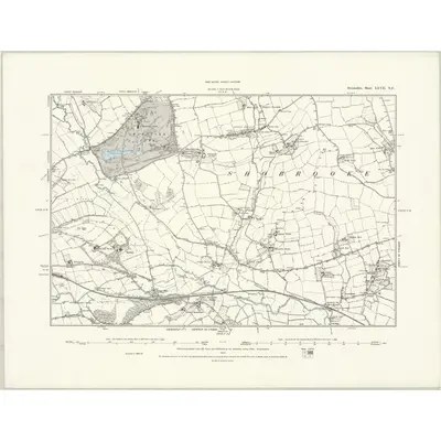 1886 Map of Devonshire LXVII.NE, 1888 Print