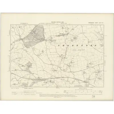 1904 Map of Devonshire LXVII.NE, 1906 Print