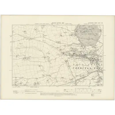 1904 Map of Devonshire LXVII.NW, 1906 Print