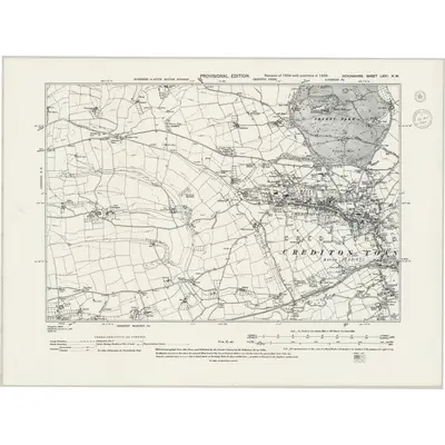 1938 Map of Devonshire LXVII.NW, 1944 Print