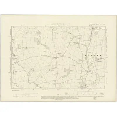 1904 Map of Devonshire LXVIII.NW, 1906 Print