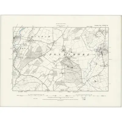 1886 Map of Devonshire LXVIII.SE, 1888 Print