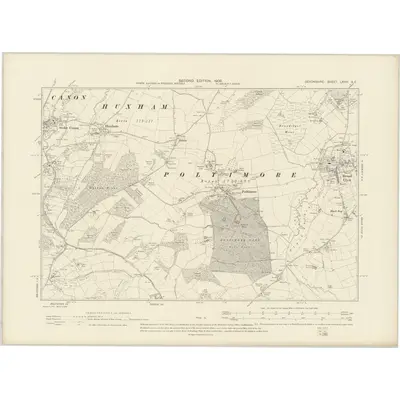 1903 Map of Devonshire LXVIII.SE, 1906 Print