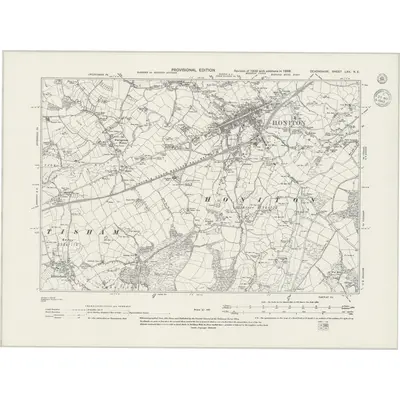 1938 Map of Devonshire LXX.NE, 1943 Print