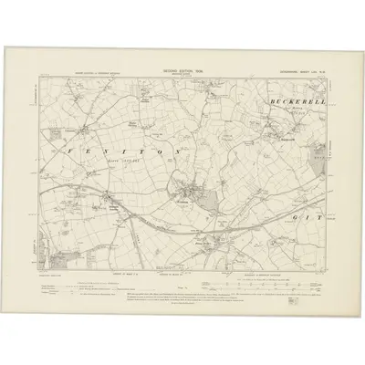 1903 Map of Devonshire LXX.NW, 1906 Print