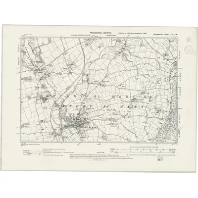 1938 Map of Devonshire LXX.SW, 1944 Print