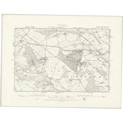 1888 Map of Devonshire LXXI.NW, 1889 Print