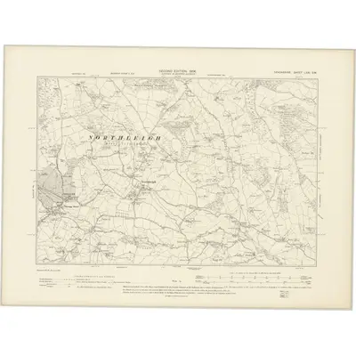 1903 Map of Devonshire LXXI.SW, 1906 Print