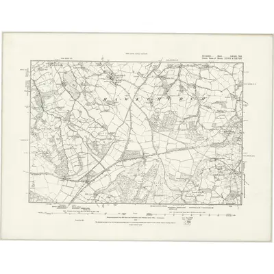1887 Map of Devonshire LXXII.NE, 1889 Print